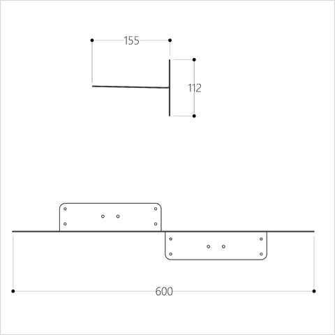 Nora Mensola Lineare 600