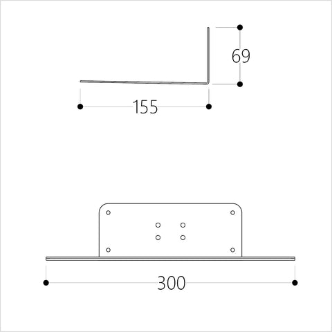 Nora Mensola Lineare 300