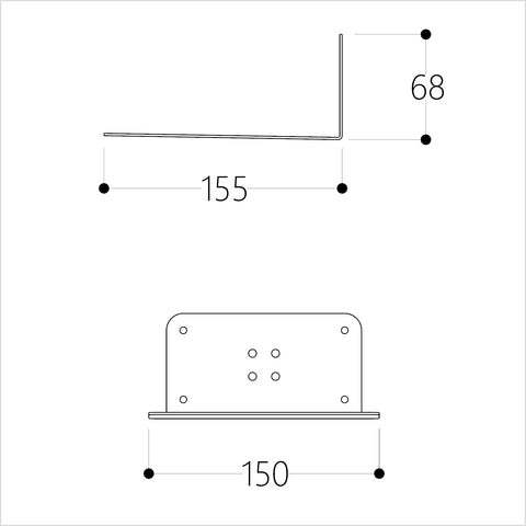 Nora Mensola Lineare 150